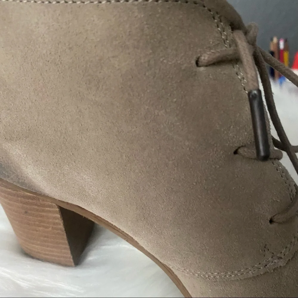 Toms Desert Taupe‎ Lunata Burnished Suede Booties
